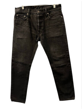 3sixteen ST 220x Double Black Selvedge Denim Jeans Slim Tapered Size 33 Japanese